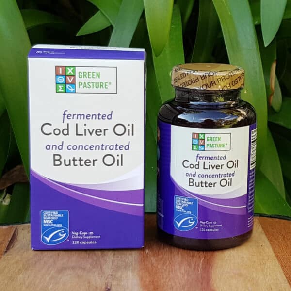 Green Pasture Fermented Cod Liver Oil & Concentrated Butter Oil, 120 capsules