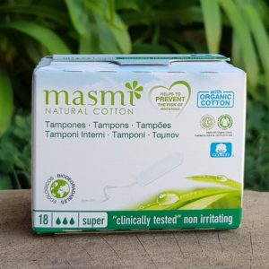 Organic Cotton Tampons, Super, 18s (Masmi)