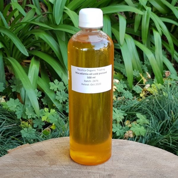 Macadamia Oil, Cold-pressed, 500ml (Nautica Oils)