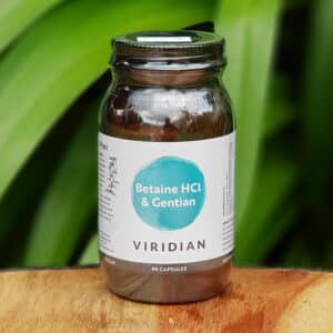 Viridian Betaine HCL with Gentian, 90 capsules